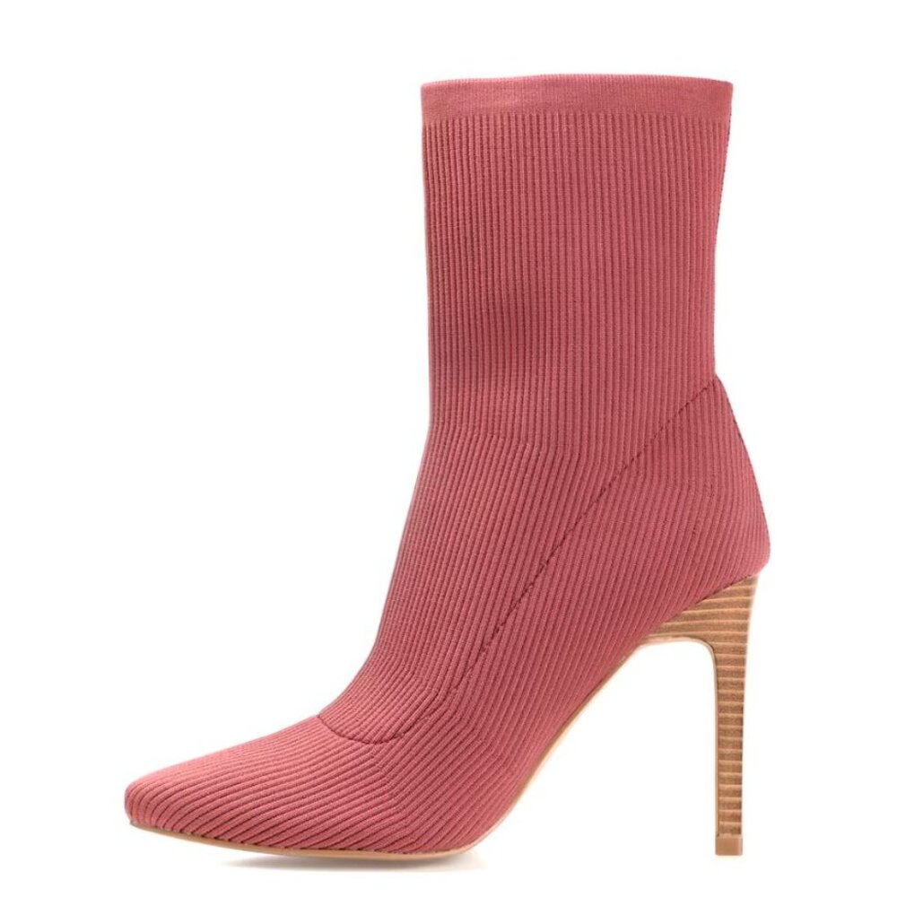 JOURNEE COLLECTION ELISSA Heeled Stretch Ankle Sock Boots Clay Size 9 - Picture 2 of 8